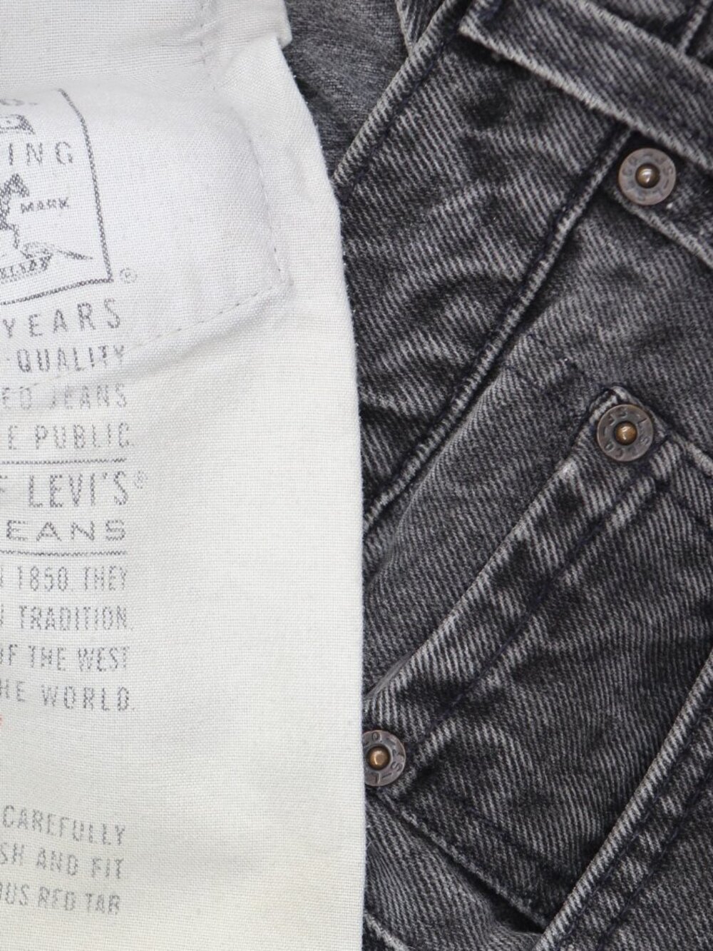 Levi'S Black Levi S Upcycle Baggy 550 Relaxed Fit Jeans Wash See - Picture 6 of 7